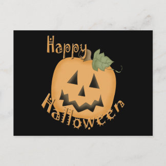 Happy Halloween Smiling Jack O'Lantern Postcard