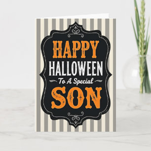 Happy Halloween Son Plaque Card