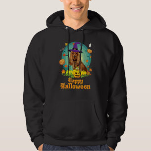 Happy Halloween Spaniels Cocker Dog Pumpkin Witch  Hoodie