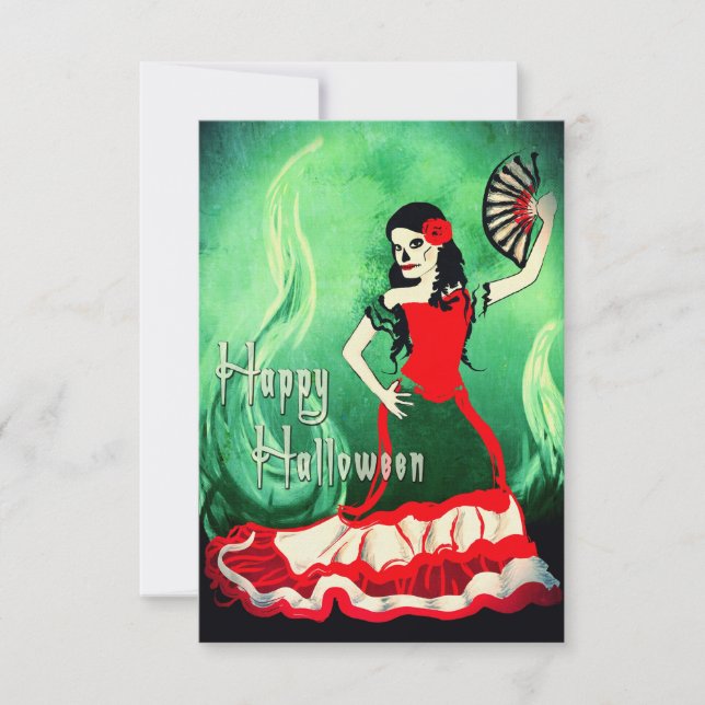 happy halloween spanish dancer invitation (Front)