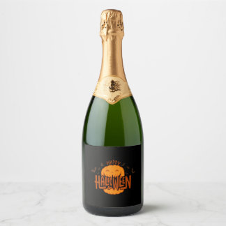 Happy Halloween Sparkling Wine Label