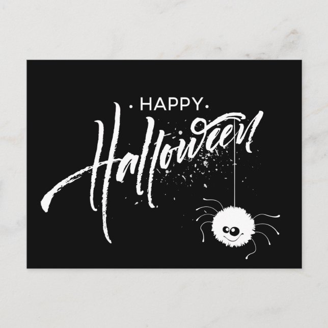 Happy Halloween Spider  Postcard (Front)