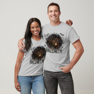 Happy Halloween Spider Web T-Shirt