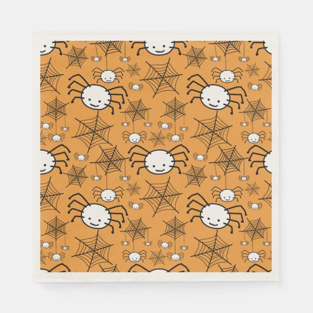 Happy Halloween Spider webs Napkin (Front)