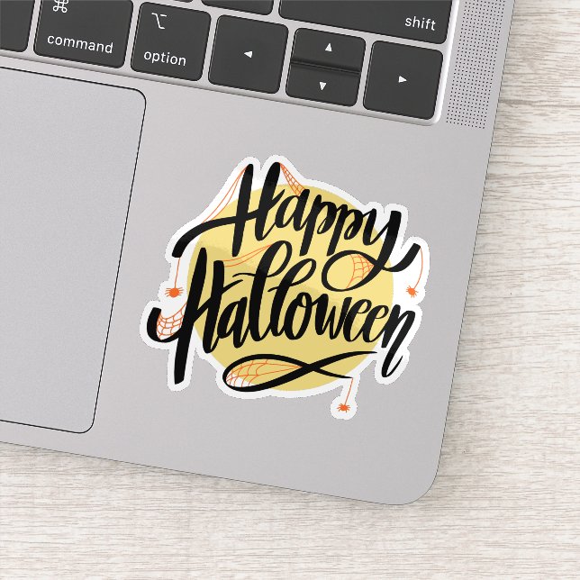 Happy halloween spiders web sticker  (Detail)