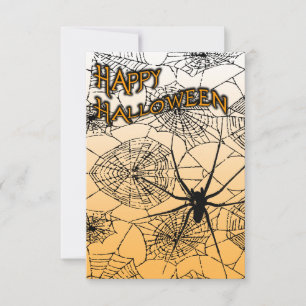 happy halloween spiderwebs invitation