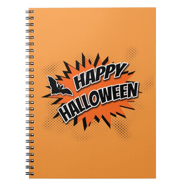 Happy Halloween Spiral Notebook (Front)