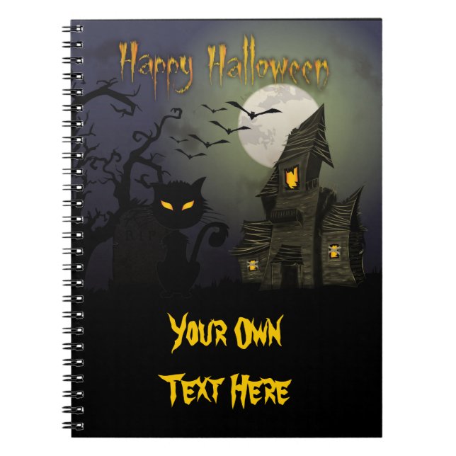 Happy Halloween Spiral Notebook (Front)