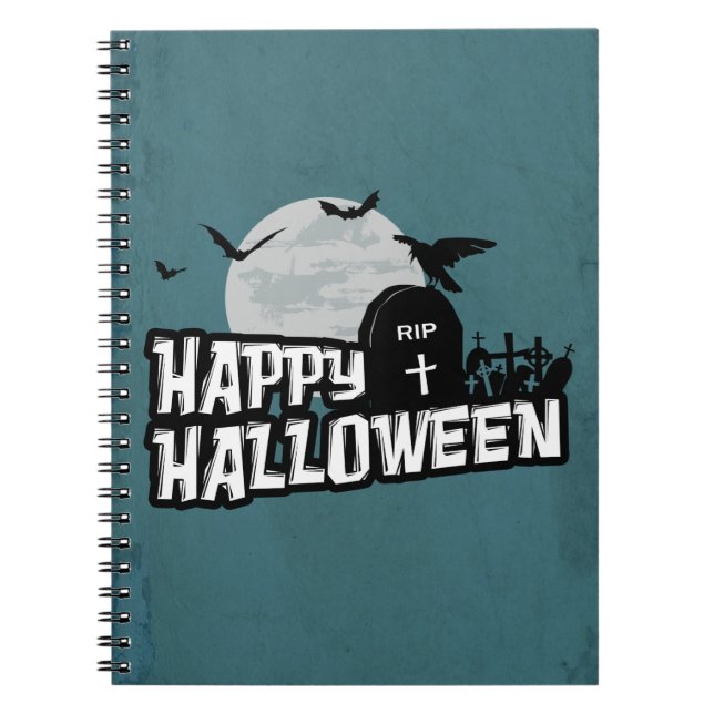 Happy Halloween Spiral Notebook (Front)
