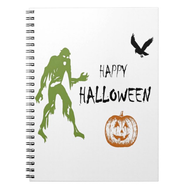 Happy Halloween Spiral Notebook (Front)