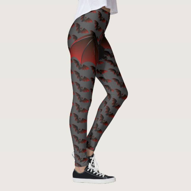 Happy Halloween Spooky Bat Leggings (Right)