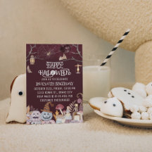 Happy Halloween Spooky Birthday Party Invitation