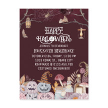Happy Halloween Spooky Birthday Party Invitation