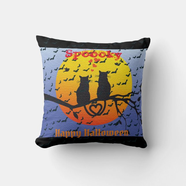 Happy Halloween Spooky Cushion (Front)