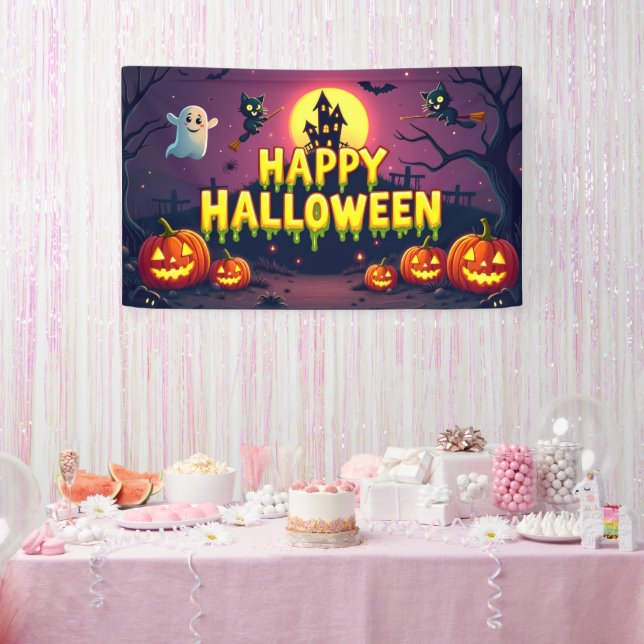 Happy Halloween Spooky & Cute  Banner (Party)