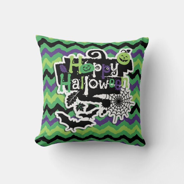 Happy Halloween Spooky Fun Cushion (Front)