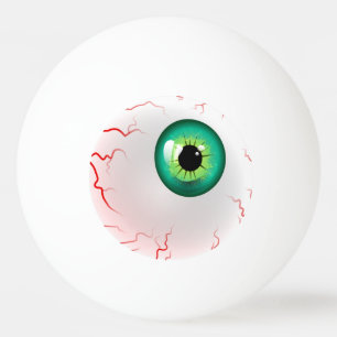 Happy Halloween! Spooky Green Eyeball Ping Pong Ball