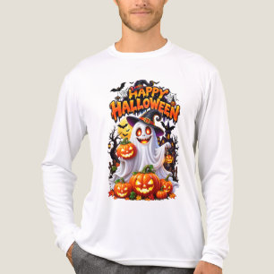 Happy Halloween Spooky Haunted Tree Design Tri-Blend Shirt