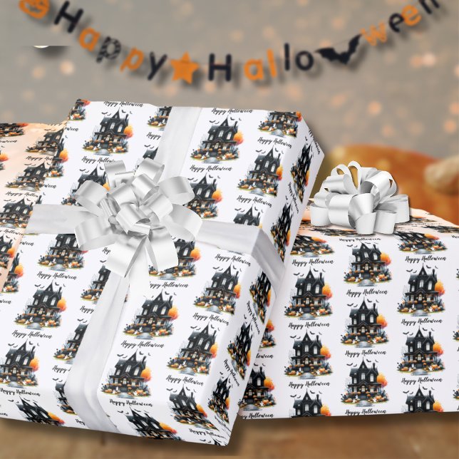 Happy Halloween Spooky Pattern Wrapping Paper (Happy Halloween Spooky Pattern Wrapping Paper)