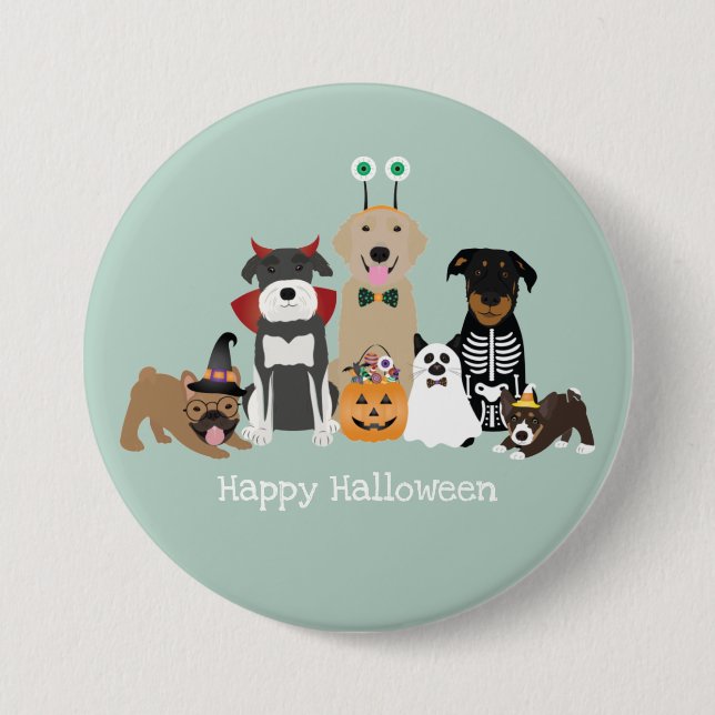 Happy Halloween Spooky Pet Costumes 7.5 Cm Round Badge (Front)