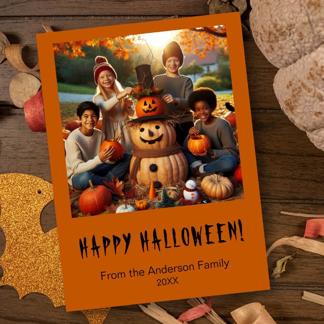 Happy Halloween Spooky Photo Holiday Card (Creator Uploaded)