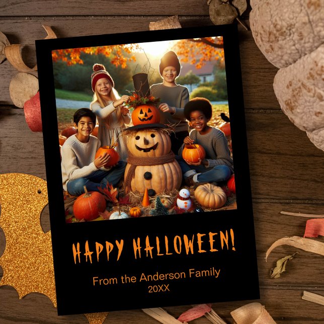 Happy Halloween Spooky Photo Holiday Card (Creator Uploaded)