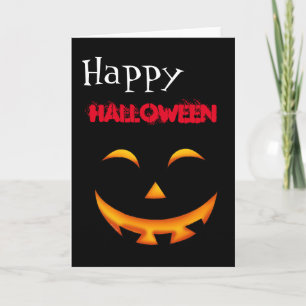 Happy Halloween (spooky pumpkin) card