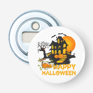 Happy Halloween Spooky Pumpkin Haunted House Men W Bottle Opener