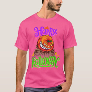 Happy Halloween Spooky Pumpkin Jack O Lantern  T-Shirt