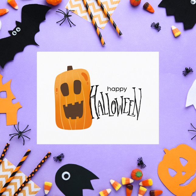 Happy Halloween Spooky Pumpkin Postcard (Creator Uploaded)