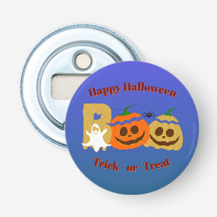 Happy Halloween Spooky Pumpkin Trick or Treat Bottle Opener