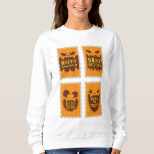 Happy Halloween Spooky Retro Pumpkin Boo Crew  Sweatshirt