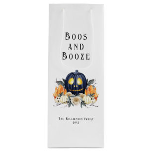 Happy Halloween Spooky Samhain Pumpkins Crystals Wine Gift Bag