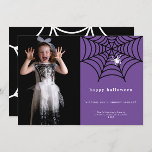 Happy Halloween Spooky Spider Web Photo Template
