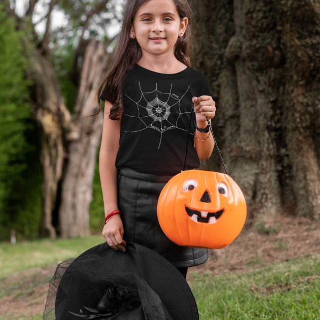 Happy Halloween Spooky Spider Web T-Shirt (Happy Halloween Cute Spider web costume.)
