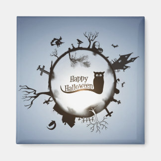 Happy Halloween Spooky Themed Magnet