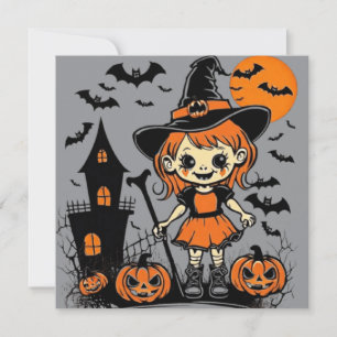 Happy Halloween spooky treat or tricks design