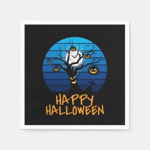 Happy Halloween Spooky Tree, Moon Napkin