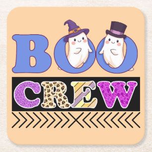 Happy Halloween Square Paper Coaster