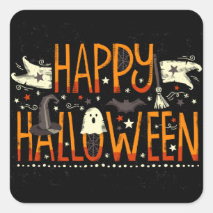 Happy Halloween Square Sticker