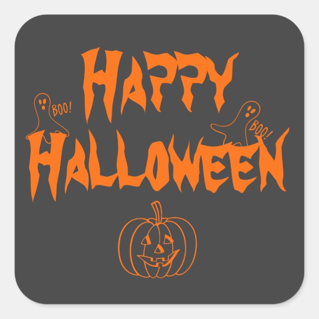 Happy Halloween Square Sticker (Front)