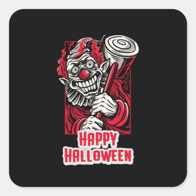 Happy Halloween Square Sticker (Front)