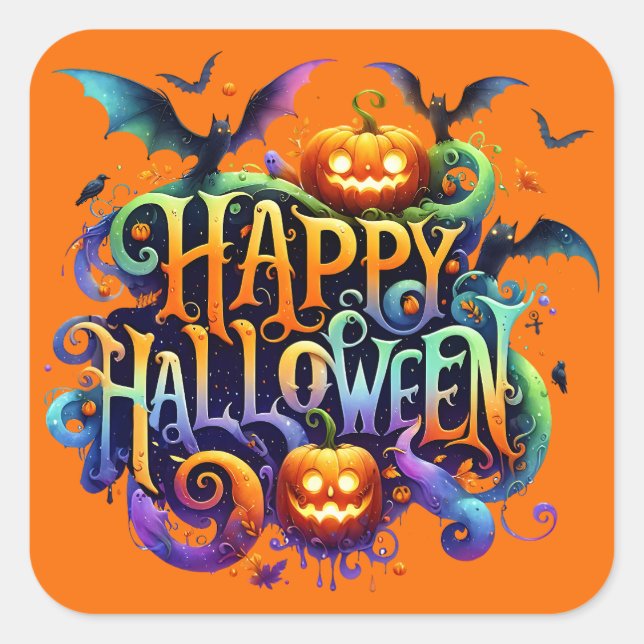 Happy Halloween Sticker (Front)