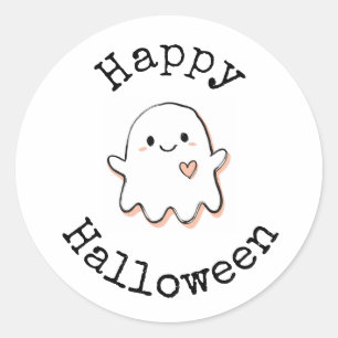 Happy Halloween Sticker - Cute Kawaii Ghost
