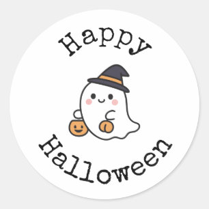 Happy Halloween Sticker - Cute Kawaii Ghost