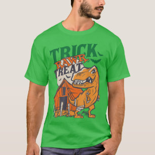 Happy Halloween T Re Trick Rawr Treat T-Shirt