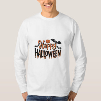 Happy Halloween T-Shirt with Pumpkin