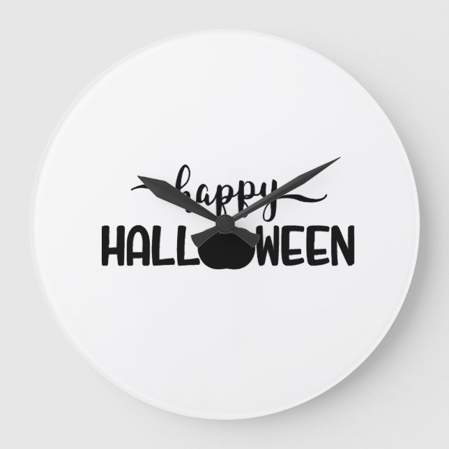 Happy Halloween t shirts halloween Large Clock (Front)