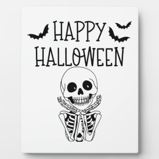 Happy Halloween Table plate with easel Plaque