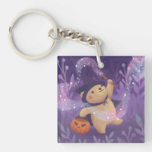 Happy Halloween: Teddy the Witch Key Ring